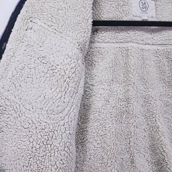 SAGE COLLECTIVE SHERPA LINED PLAID JACKET Women’s L Purple Outdoor Winter - Picture 15 of 15